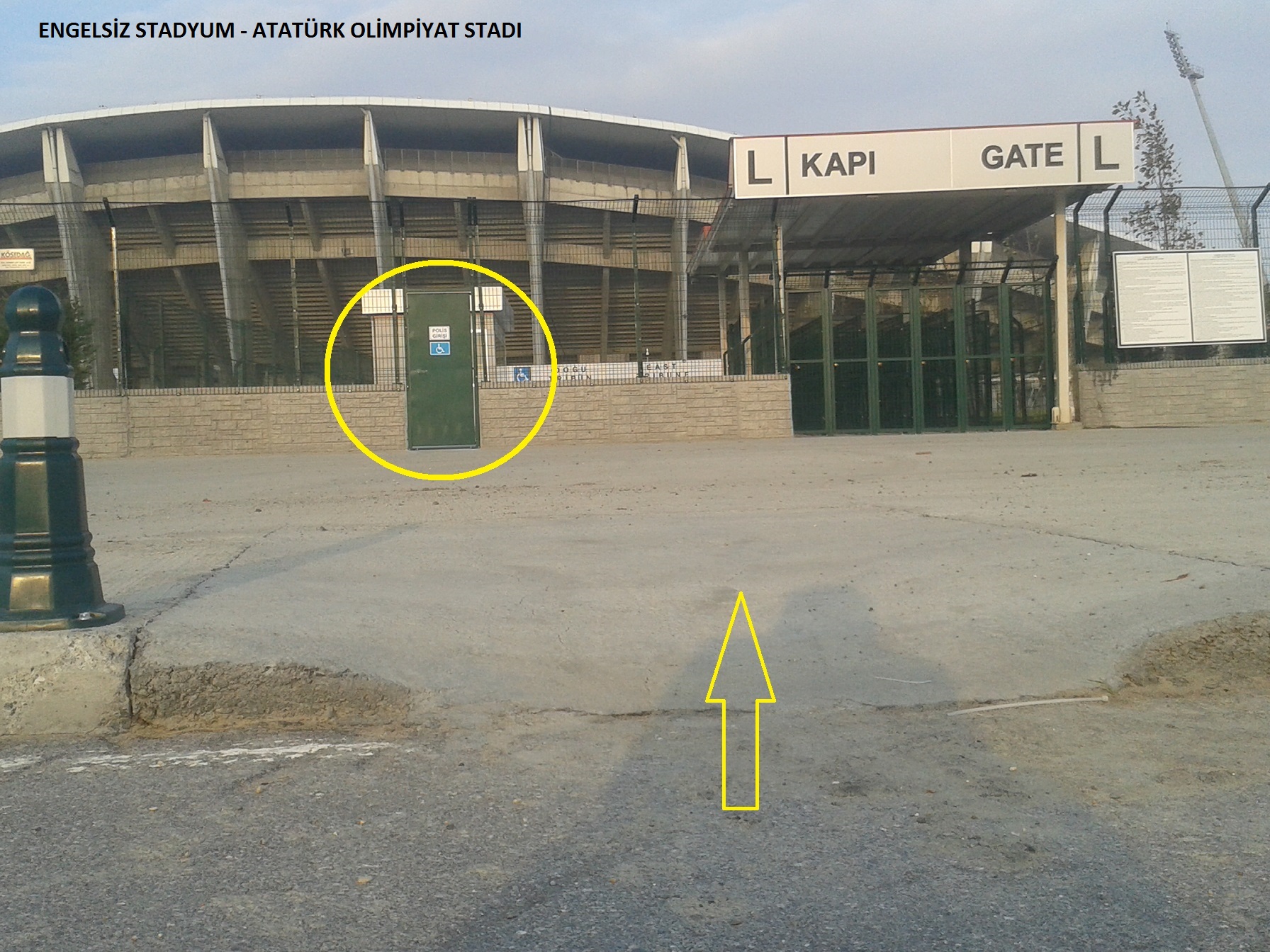 Atatürk Olimpiyat Stadı Engelli Seyirci Otopark, Giriş ve Tribünleri